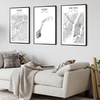 Norway Scandinavian Style Map Print 