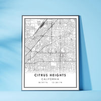 
              Citrus Heights, California Modern Map Print 
            