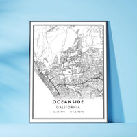 
              Oceanside, California Modern Map Print 
            