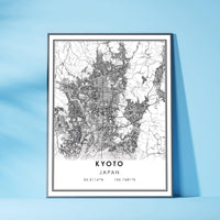 
              Kyoto, Japan Modern Style Map Print
            