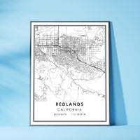 
              Redlands, California Modern Map Print 
            