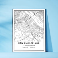 
              New Cumberland, Pennsylvania Modern Map Print 
            
