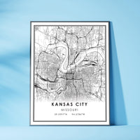 
              Kansas City, Missouri Modern Map Print 
            