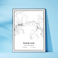 Pagbilao, Philippines Modern Style Map Print 