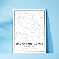 
              Sequoia National Park, California Modern Map Print 
            