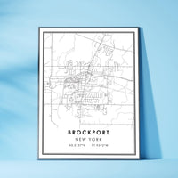 
              Brockport, New York Modern Map Print
            