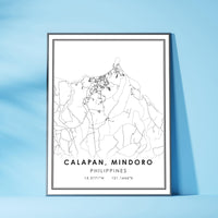 
              Calapan  Mindoro, Philippines Modern Style Map Print 
            