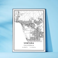 
              Ventura, California Modern Map Print 
            