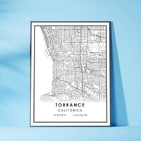 
              Torrance, California Modern Map Print 
            