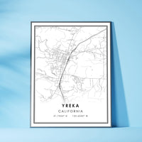Yreka, California Modern Map Print 