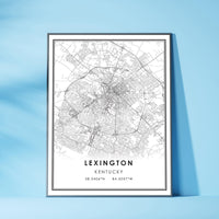 
              Lexington, Kentucky Modern Map Print 
            