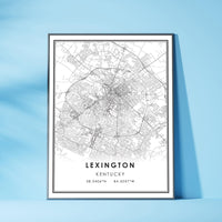
              Lexington, Kentucky Modern Map Print 
            