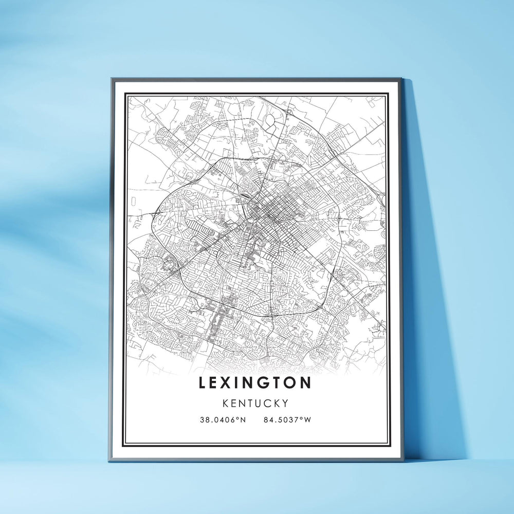 Lexington, Kentucky Modern Map Print 