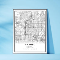 
              Carmel, Indiana Modern Map Print 
            