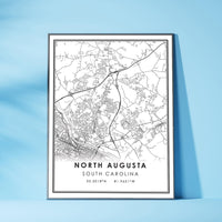 
              North Augusta, South Carolina Modern Map Print 
            
