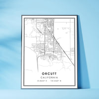 Orcutt, California Modern Map Print 