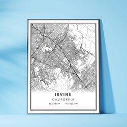 Irvine, California Modern Map Print 