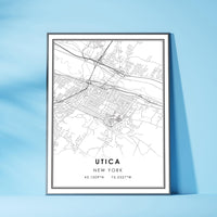 
              Utica, New York Modern Map Print 
            