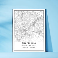 
              Chapel Hill, North Carolina Modern Map Print 
            