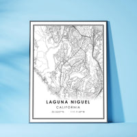 Laguna Niguel, California Modern Map Print 