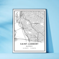 
              Saint Lambert, Quebec Modern Style Map Print 
            