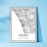 
              Carlsbad, California Modern Map Print 
            