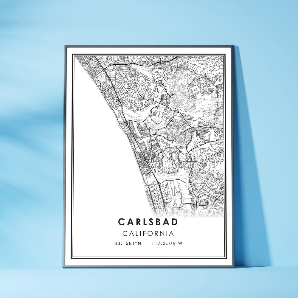 Carlsbad, California Modern Map Print 