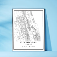 
              St. Augustine, Florida Modern Map Print 
            