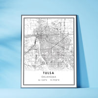 
              Tulsa, Oklahoma Modern Map Print 
            