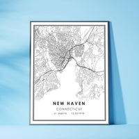 
              New Haven, Connecticut Modern Map Print 
            