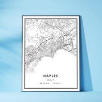 
              Naples, Italy Modern Style Map Print 
            