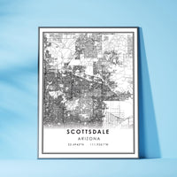 
              Scottsdale, Arizona Modern Map Print
            