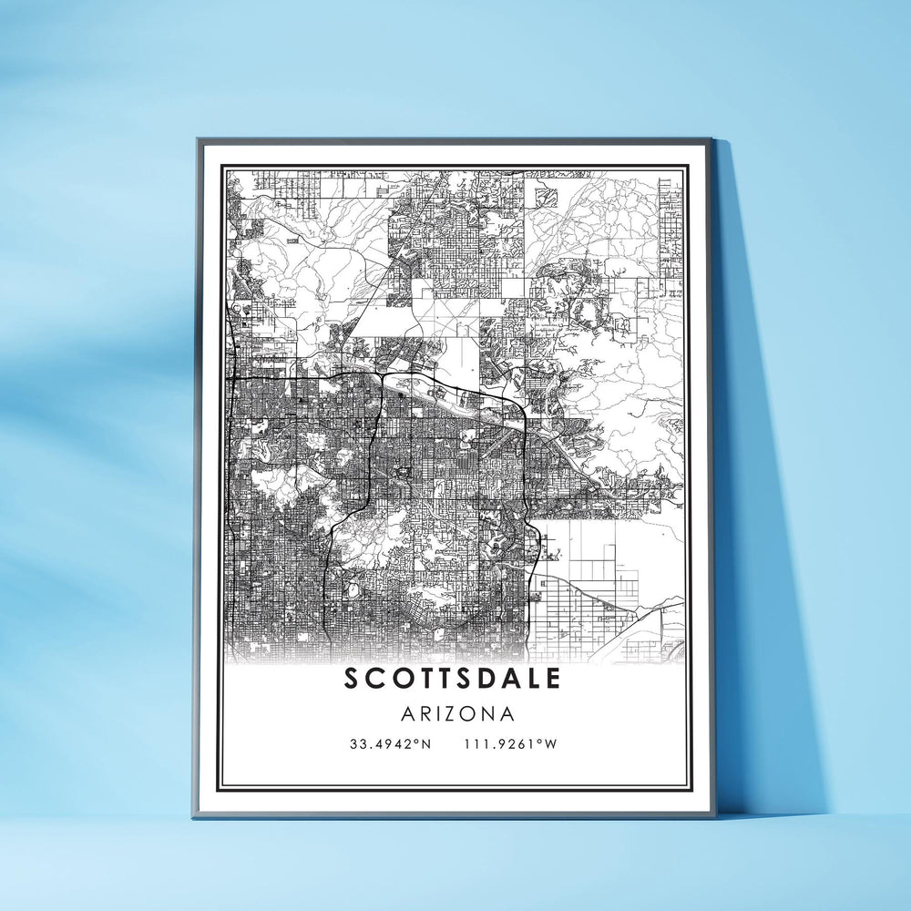 Scottsdale, Arizona Modern Map Print