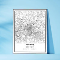 
              Athens, Georgia Modern Map Print 
            