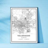 
              Tallahassee, Florida Modern Map Print 
            