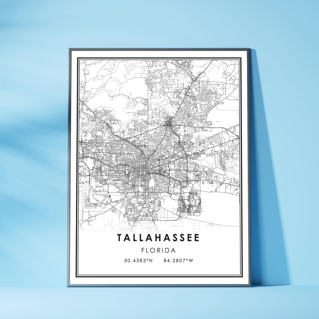 Tallahassee, Florida Modern Map Print 
