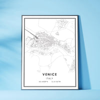 
              Venice, Italy Modern Style Map Print 
            