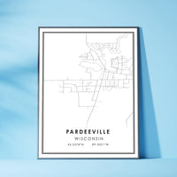
              Pardeeville, Wisconsin Modern Map Print 
            