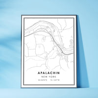 
              Apalachin, New York Modern Map Print 
            
