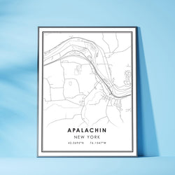 Apalachin, New York Modern Map Print 