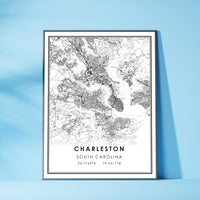 
              Charleston, South Carolina Modern Map Print 
            