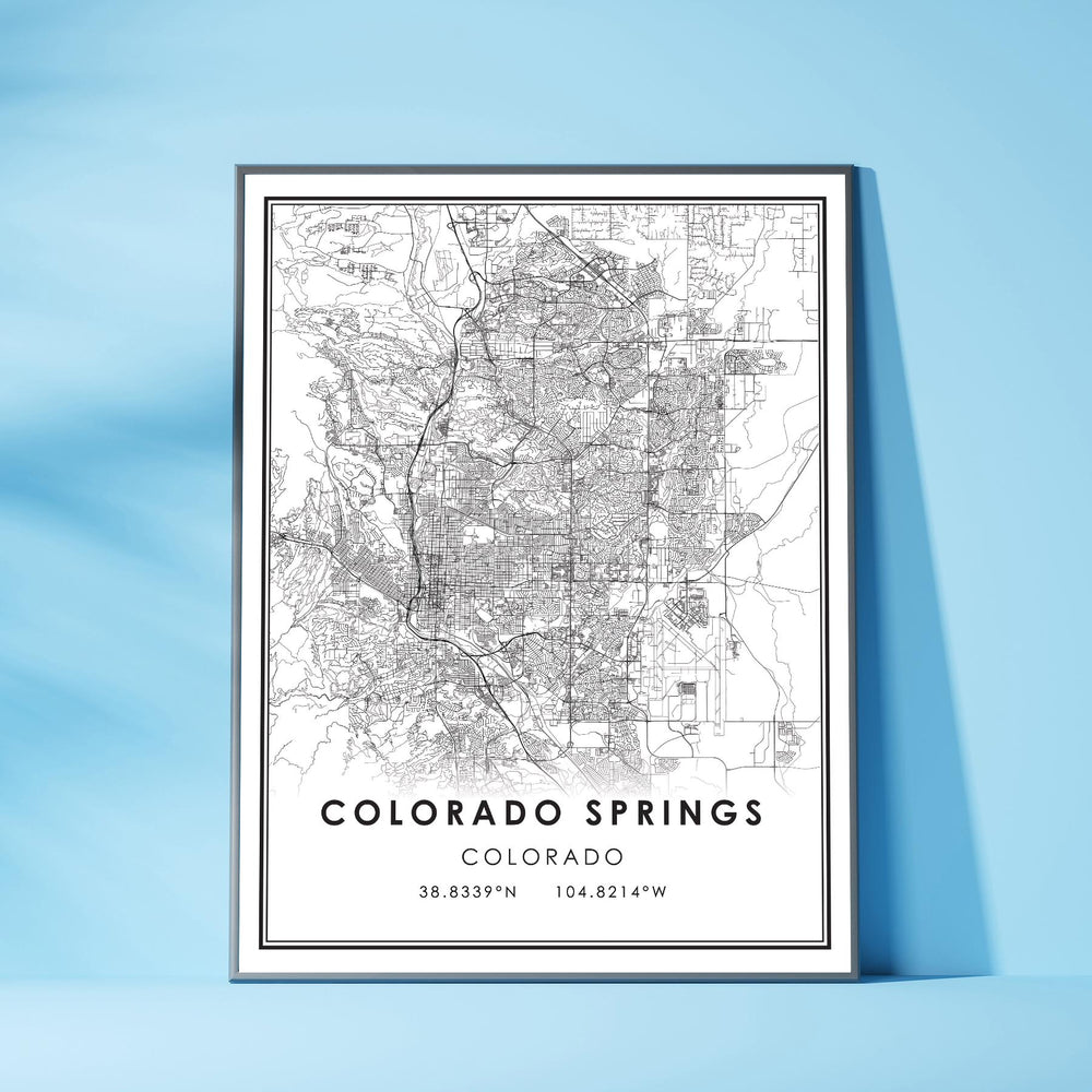 Colorado Springs, Colorado Modern Map Print 