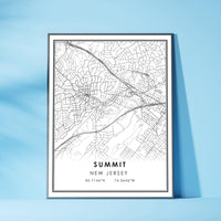 
              Summit, New Jersey Modern Map Print 
            