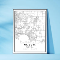 
              Mt Dora, Florida Modern Map Print 
            