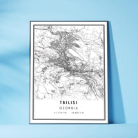 
              Tbilisi, Georgia Modern Style Map Print 
            