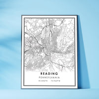 
              Reading, Pennsylvania Modern Map Print
            