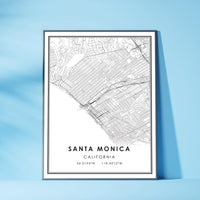 
              Santa Monica, California Modern Map Print
            