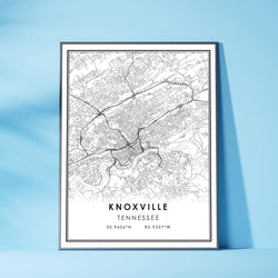 Knoxville, Tennessee Modern Map Print 