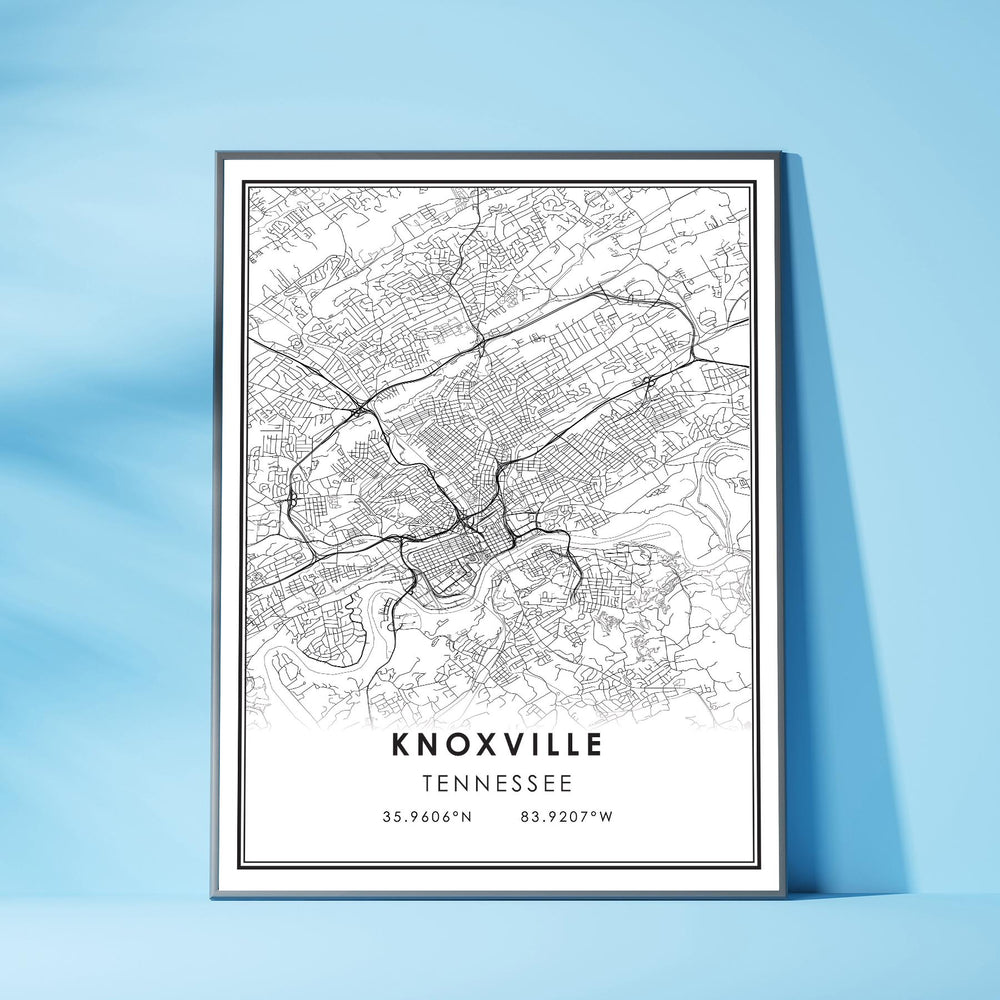 Knoxville, Tennessee Modern Map Print 