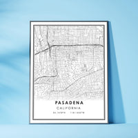 
              Pasadena, California Modern Map Print 
            